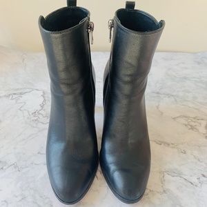 Coach Black Soft Leather Ankle Boots